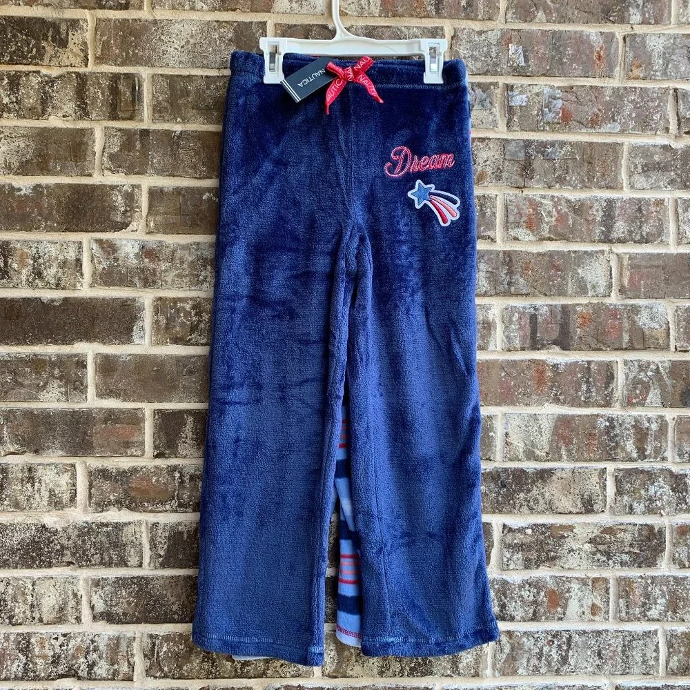 Nautica Girl's 2-Pack Plush Lounge Pants Navy/Blue